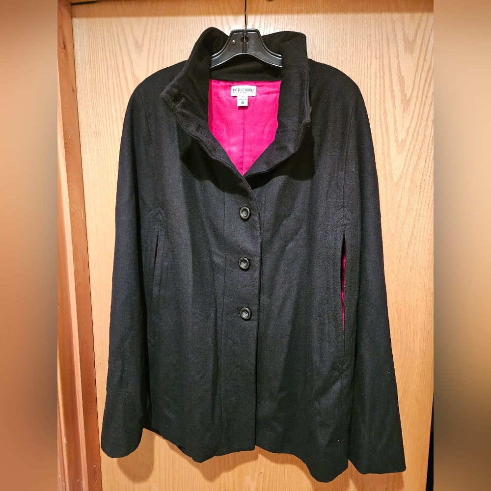 Motherhood Maternity Black wool blend cape